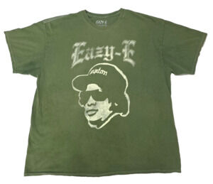 Eazy-E Ruthless Records Graphic T-Shirt Olive Green Size 1X 2023 Official Merch